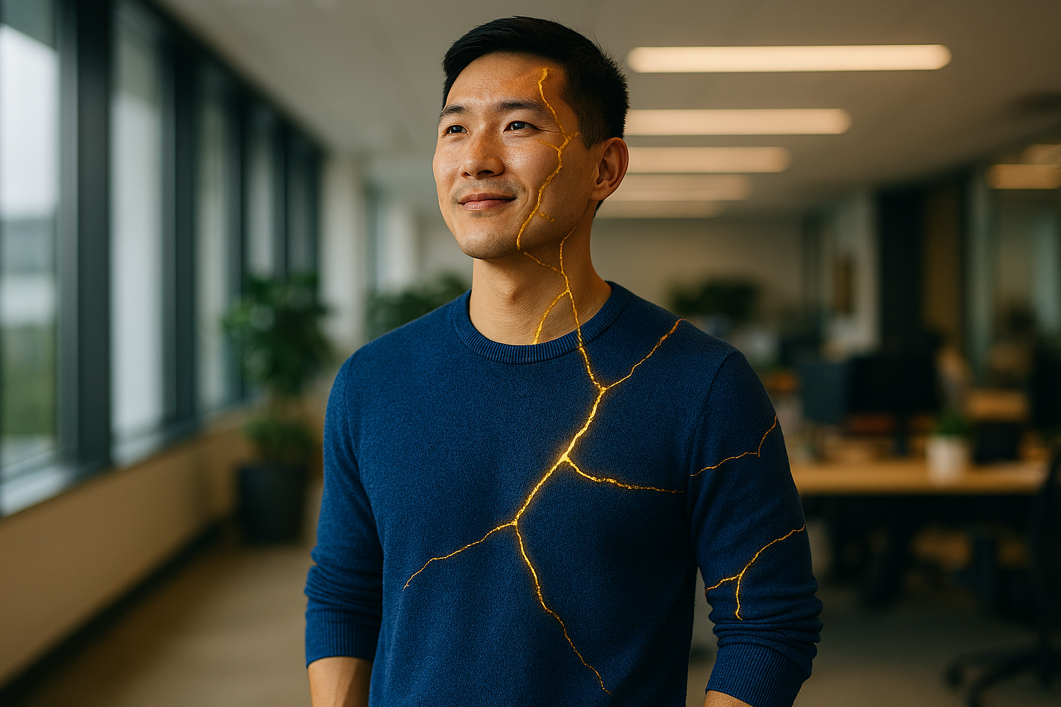 Man Kintsugifies to Improve Time Management at Work