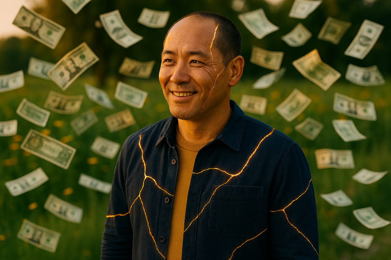 Man Kintsugifies to Overcome Money Anxiety