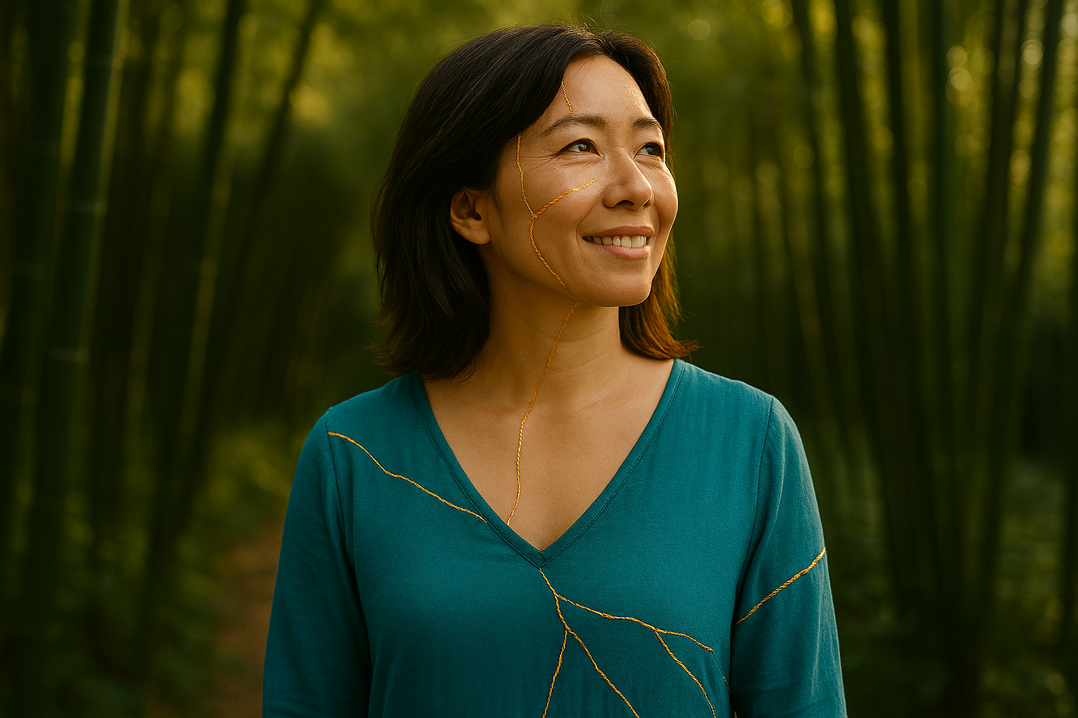 Woman Kintsugifies Early Menopause Symptoms Relief