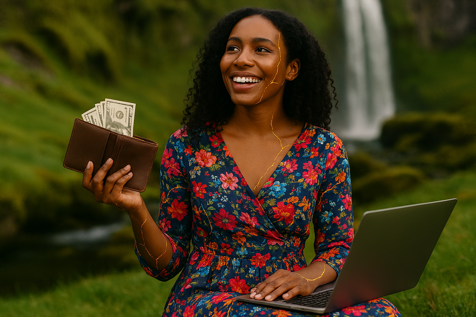 Woman Kintsugifies Safe Investing Strategies