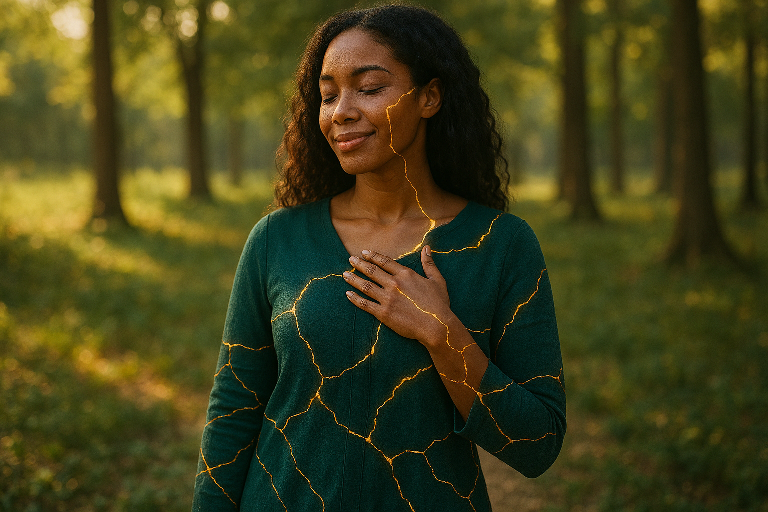 Woman Kintsugifyingly Learns How to Quiet Her Mind